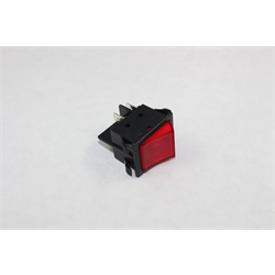SWITCH ROCKER RED ILLUM DPST